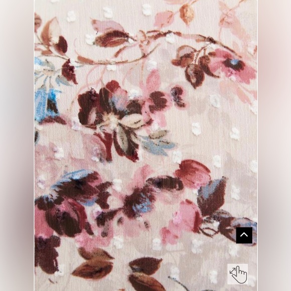 Torrid Ivory Floral Chiffon Clip Dot Skater Dress EUC - Picture 5 of 9